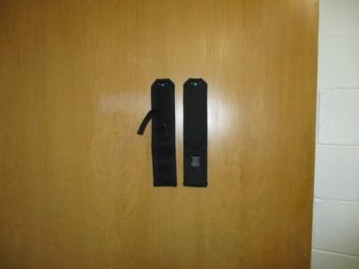 two black chest straps