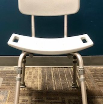 SHOWER CHAIR W/BACKREST